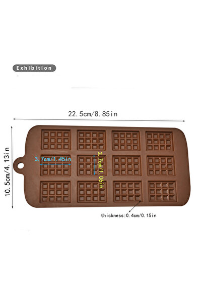 Choice 12 قالب سيليكون على شكل وافل لرقائق الشوكولاتة وكب كيك وكعك دونات غير ...