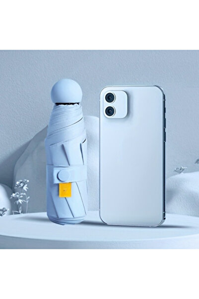 Choice metal-fiber composite 6K SKY BLUE 1pc 5-Fold Lightweight Mini Umbrella...