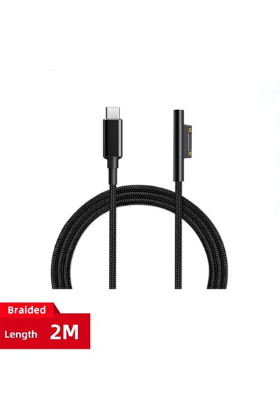 Choice كابل مضفر - 2 متر 15 فولت 3 أمبير من النوع C، محول شاحن مزود الطاقة، ك...