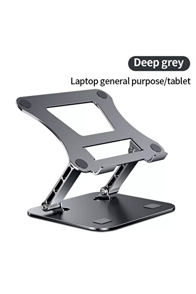 Choice حامل هاتف وجهاز لوحي N16-notebook-grey قابل للتعديل من سبائك الألومنيوم للكمبيوتر المحمول والكمبيوتر اللوحي حتى 17 بوصة