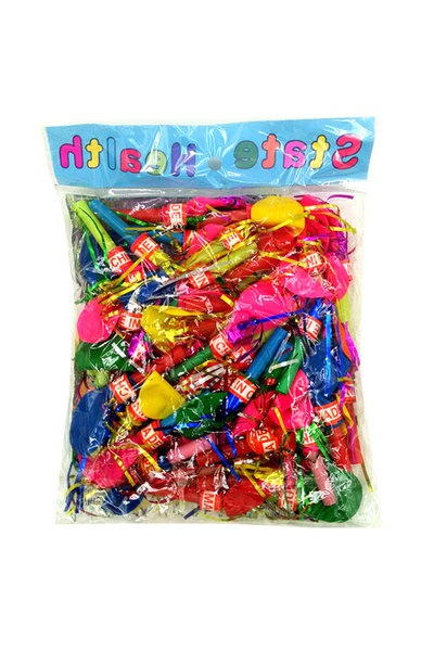 Choice 50 قطعة من البالونات الملونة على شكل صفارة تنين مع بالون لحفلات أعياد ...