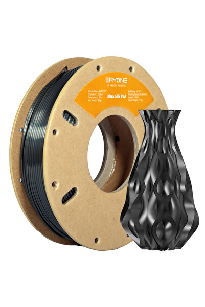Choice3 خيوط طباعة ثلاثية الأبعاد من الحرير الأسود Eryone 200G Ultra SILK PLA، بعرض 1.75 مم، متوافقة مع 1 R