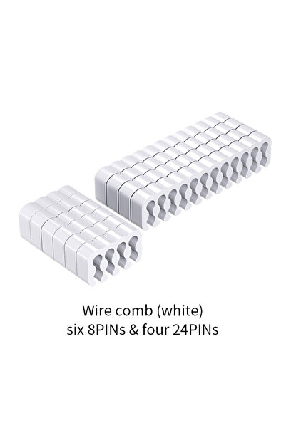 Choice 8px6 add 24px4-White Teucer Cable Comb Computer Power Supply Module Cable Comb Motherboard 24PIN Cab