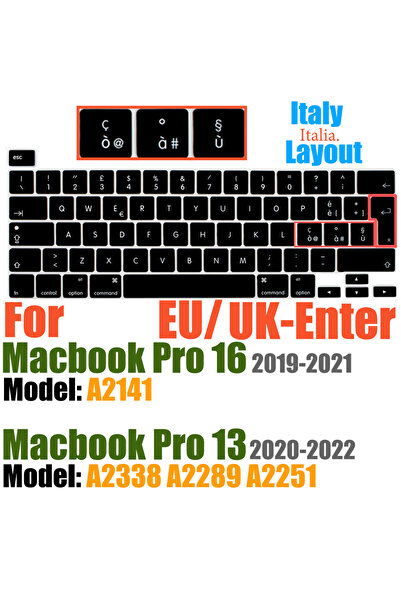 Choice EU Italy A2338 Compatible with MacBook Pro 13 Keyboard Cover A2289/A23...