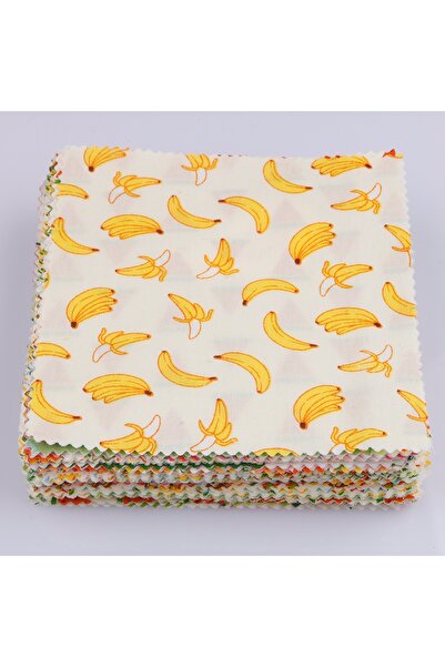 Choice 12.8x12.8cm 12Pcs 12Pcs/Set Fruit Series Printed Cotton Twill Fabric P...