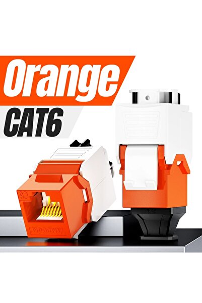 Choice CAT6 Orange 1pc AMPCOM Network RJ45 Keystone Jack CAT6A CAT6 Zip-Tie F...