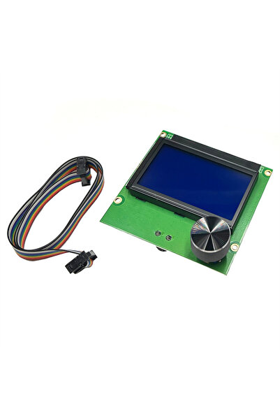 Choice لشاشة LCD عالية الدقة 12864 لطابعة Ender 3 ثلاثية الأبعاد، لوحة تحكم زرقاء مع كابل f