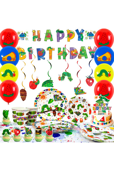 Choice لوازم حفلات اليرقة الجائعة جدًا، 73 قطعة من ديكورات أعياد الميلاد على ...