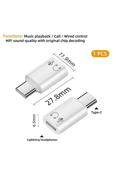 Choice محول hfg Elough Lightning إلى Type C لأجهزة iPhone 15 16 iPad سماعة رأ...