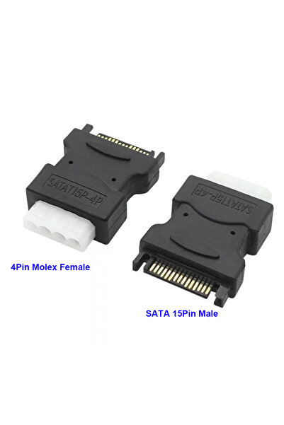 Choice 4 PIN Female SATA to Big 4PIN Converter Male to Male SATA 15PIN HDD Po...