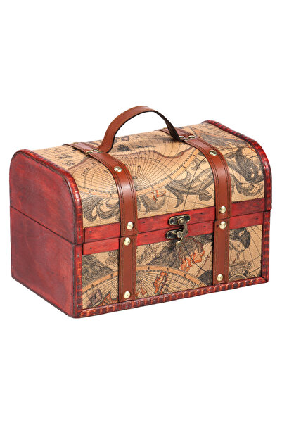 Choice style 2 Pirate Treasure Chest Vintage Wood Storage Jewel Box Cosmetics Decorative Trunk Case Durable