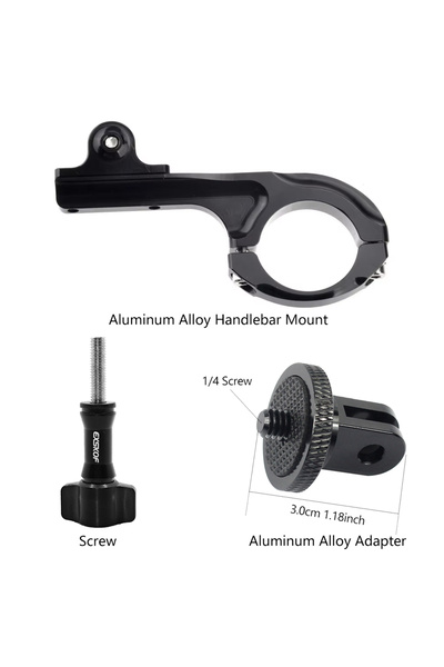 Choice أضف محول لولبي من سبائك الألومنيوم لحامل مقود الدراجة والدراجة لكاميرا...