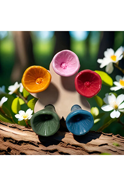 Choice مجموعة من 5 قطع من أكواب سقي النحل الملونة المصنوعة من الراتنج، 5 قطع بألوان مختلطة، أكواب سقي الحشرات الجذابة والمغذية