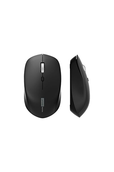 LENOVO black Wireless Mouse, Business Office Silent Mouse, Ergonomic Design, Compatible with Multiple P...