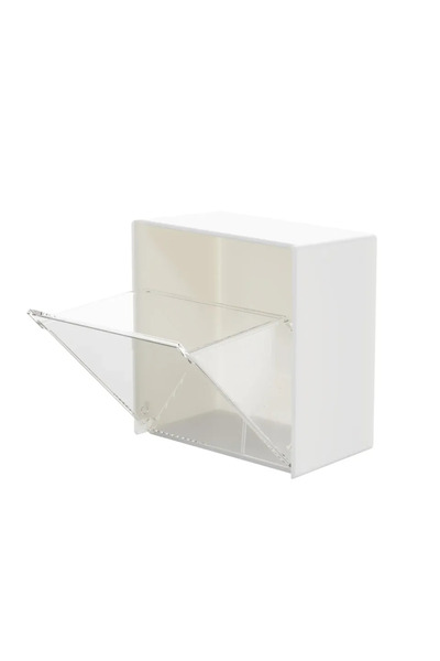 Choice White 1PC Wall Mounted Cotton Pad Storage Boxes Dustproof Bathroom Organizer for Cotton Swabs Makeup