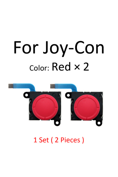 Choice Red-2 pcs for Nintendo Switch NS Lite Joycon 3D Analog Sensor Joystick...