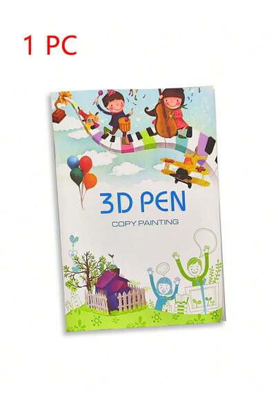 Choice1 قطعة واحدة مصنوعة خصيصًا لقلم الرسم ثلاثي الأبعاد قابلة لإعادة الاستخدام وملونة 40 نمطًا من الورق السميك ولوحة شفافة