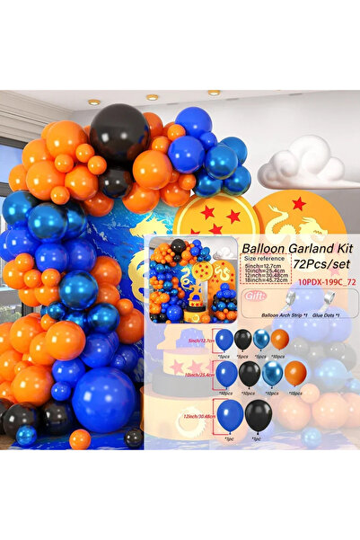 Choice مجموعة قوس البالونات البرتقالية السوداء الزرقاء الأخرى - مثالية لأعياد...