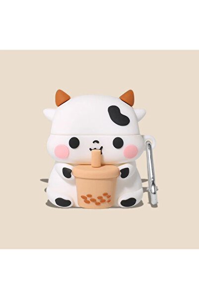 Choice حافظة سماعات أذن AirPods 4 بتصميم بقرة ثلاثي الأبعاد على شكل بسكويت الشوكولاتة والخبز لأجهزة AirPods 1 2 3 4 Pro، حافظة سماعات أذن كرتونية لطيفة