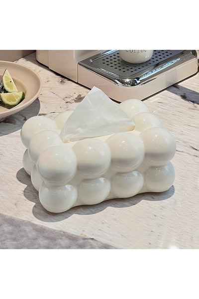 Choice حامل مناديل بلاستيكي لامع على شكل سحابة باللون الأبيض الحديث - ديكور م...