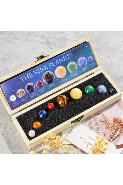 Choice 9pcs set 9pcs/set Nine Planet Crystal Set, Healing Crystals for Meditation, Astronomy Enthusiasts Gi