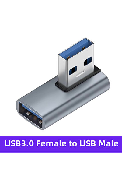 Choice 1 PCS USB to USB ZW ZM 90 Right Angle USB 3.0 Extension Adapter Upward Elbow 10Gbps USB Connector Fo