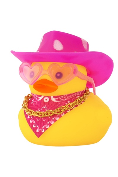 Choice White Spots Cowboy Duck Car Ornaments Yellow Ducks Decoration Dashboard with Cowboy Hat Necklace Su