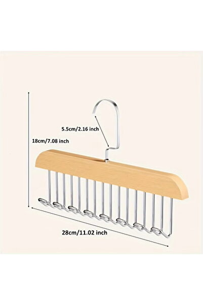 Choice wood 1pcs 8 hook Wooden Belt Rack Storage Hangers for Clothes Case Hom...