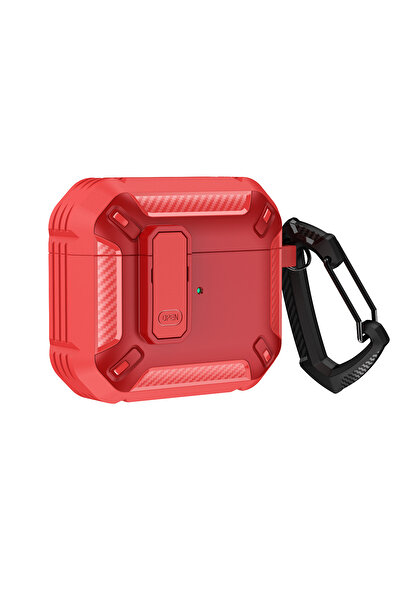 Choice حافظة سماعة أذن فاخرة باللون الأحمر لأجهزة Airpods Pro 2 3 حافظة مقاوم...