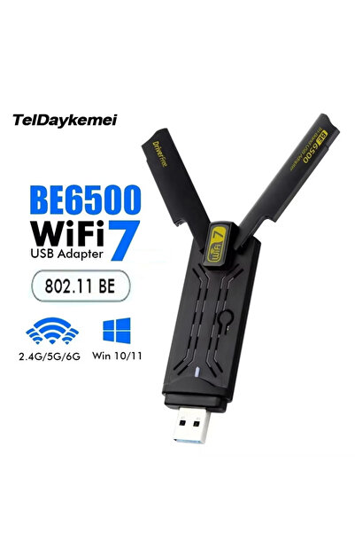 Choice WiFi 7 WiFi 7 USB Adapter BE6500 2.4G/5G/6GHz Tri-band USB3.0 Wireless Network Card 6500Mbps 802.11B