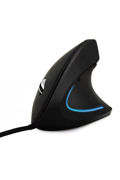 Choice ماوس ألعاب سلكي RGB أسود، ماوس ألعاب مريح، ماوس عمودي، 4 أزرار قابلة للتعديل، 6 أزرار f