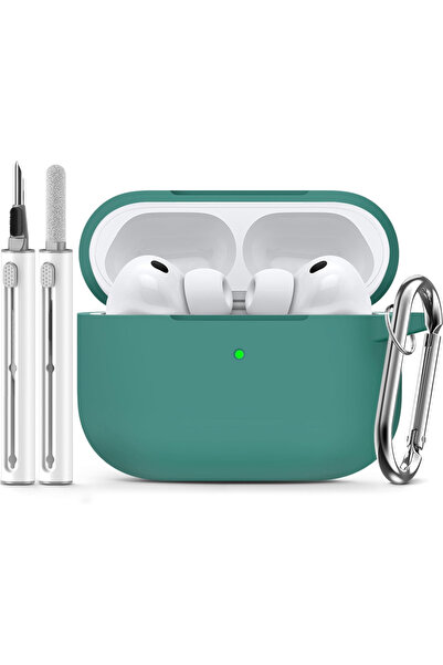 Choice حافظة AirPods Pro3 باللون الأخضر الصنوبري لسماعات AirPods Pro 3 موديل ...