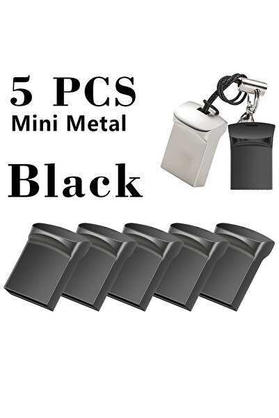Choice 128M black 5PCS LOT High Speed USB Flash Drive 64GB 32GB Mini Metal Pendrive 128GB Free key ring Bl