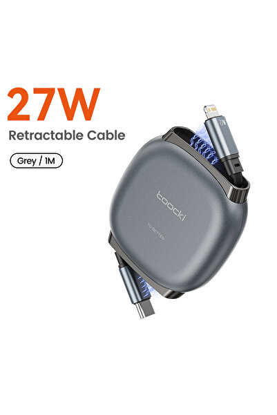 Toocki كابل 27 وات كابل USB C قابل للسحب 27 وات لأجهزة iPhone 14 13 iPad شحن ...