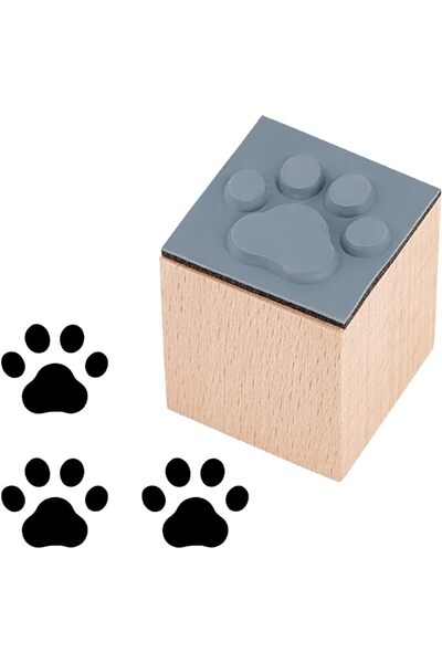 Choice AECH09-04614 ختم خشبي بنمط طبعة مخلب 1x1x1.3 بوصة ختم مربع صغير ختم صغ...