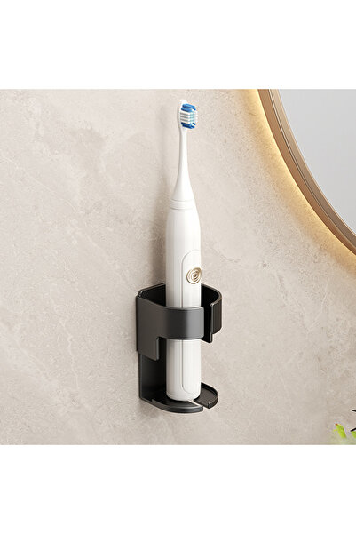 Choice 3 قطع سوداء 1/3 قطع حامل فرشاة أسنان كهربائية ذاتية اللصق رف تخزين فرش...