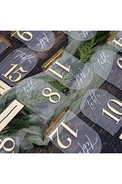 Choice 1-10 10 قطع من طاولات الزفاف المصنوعة من الأكريليك أرقام من 1 إلى 10 م...