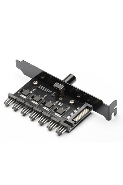 Choice black 7-Channel Cooling Fan Hub Speed Controller Cable Splitter 3Pin 4Pin Power Supply Sata Charging