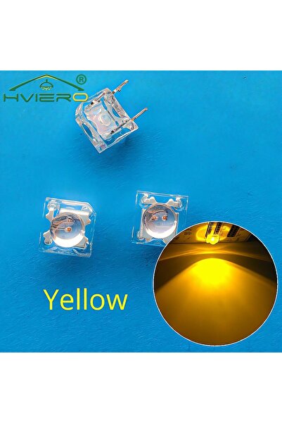 Choice 100 قطعة من مصباح ليد ثنائي الصمام الأصفر 10/100X Min F5 5 مم، قبة تدف...