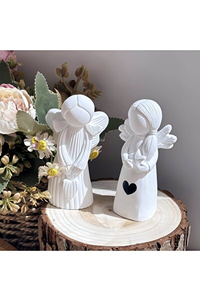 Choice 2pcs Angel Silicone Moulds Resin Moulds Handmade Angel Silicone Moulds with Heart Designs - Angel...