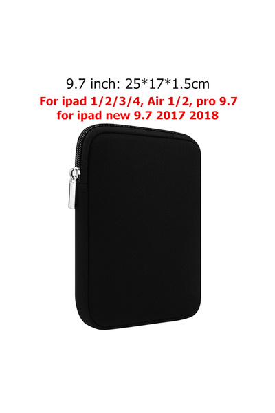 Choice 9.7 inch Black Universal Soft Tablet Liner Sleeve Pouch Bag for Kindle Case for iPad mini 1/2/3/4 Ai