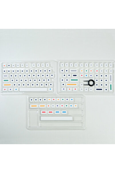 Choice لوحة مفاتيح ميكانيكية GMK Cherry Profile V2 Dots PBT مكونة من 129 مفتاحًا، غطاء مفتاح أبيض مخصص لألعاب الكمبيوتر