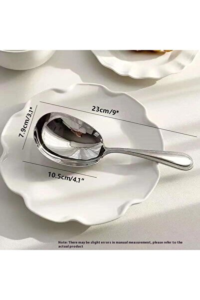 Choice ملعقة كبيرة من الفولاذ المقاوم للصدأ، ملعقة مطبخ كبيرة ذات قاع مسطح، م...