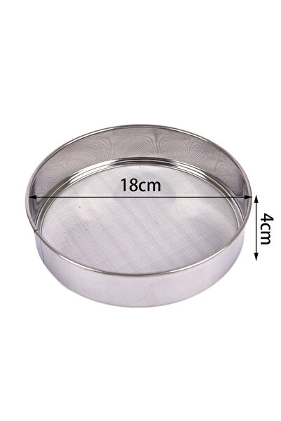 Choice 18 سم أدوات المطبخ منخل دقيق شبكي دقيق احترافي دائري من الفولاذ المقاو...