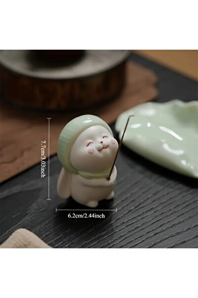 Choice Bj 1964-13 Cute Wishing Rabbit Incense Burner Ceramic Incense Burner Indoor Incense Cable Accessorie