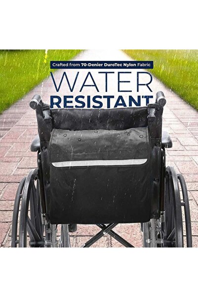 Choice حقيبة ملحقات الكرسي المتحرك السوداء حقيبة الكرسي المتحرك حقيبة ظهر الك...
