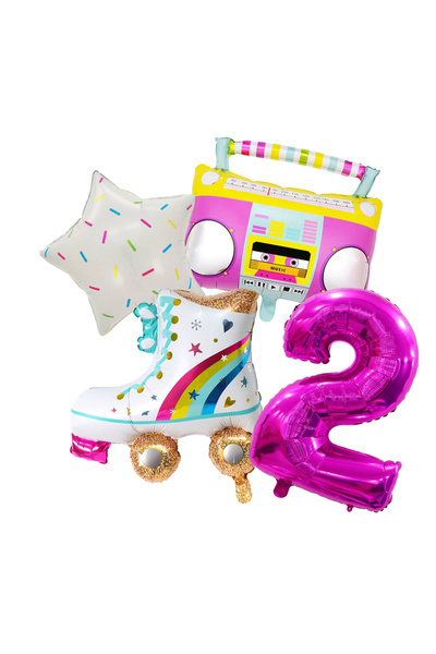 Choice بالون رقم 2 آخر مقاس 32 بوصة على شكل زلاجات راديو لعبة قابلة للنفخ للأ...