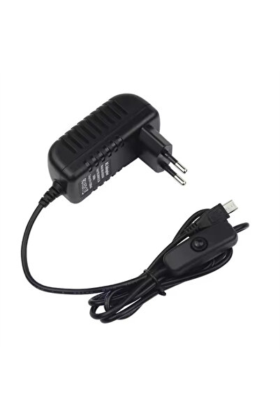 Choice1 EU 5V 3A Raspberry Pi 3B+ 3B Power Supply with Switch Button Power Adapter Micro USB Port for Pi Zer