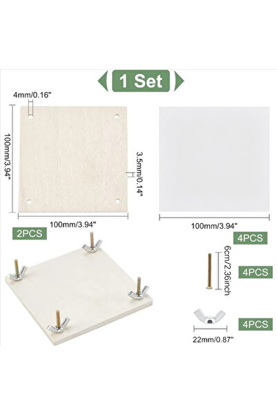 Choice مجموعة ضغط الزهور الخشبية لحفظ النباتات والأوراق مقاس 10 سم × 4 بوصة ل...