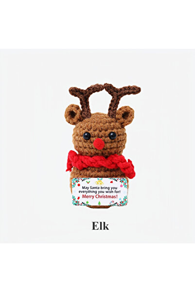 Choice دمى سانتا كلوز اللطيفة المحبوكة والمفعمة بالطاقة الإيجابية، لتزيين الطاولة مع بطاقة، دمية جيب محبوكة يدويًا